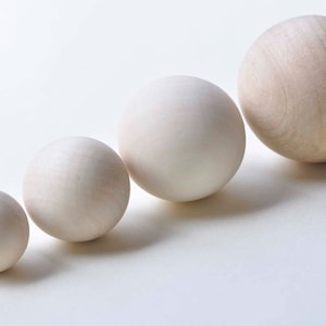 Unfinished Solid Round Wood Ball Beads NO HOLE Findings  10mm/14mm/20mm/25mm/30mm/35mm/40mm/50mm