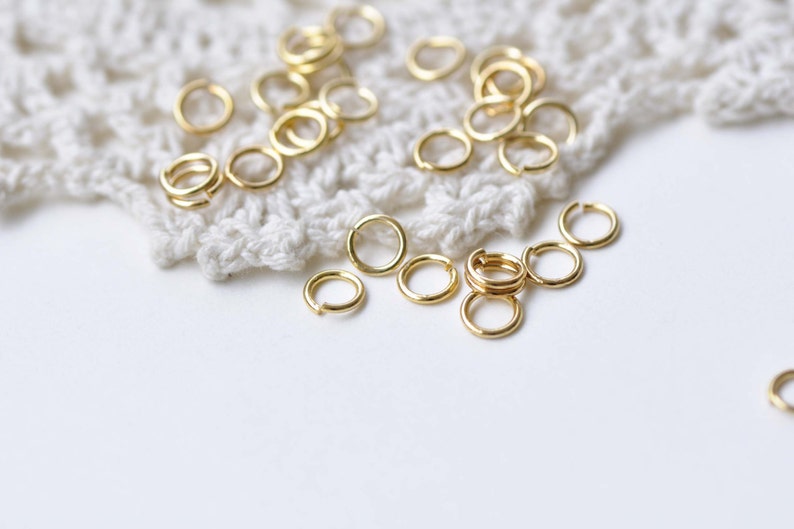 100 Pcs Anti Tarnish 24K Gold Plated Brass Jump Rings 6mm Etsy