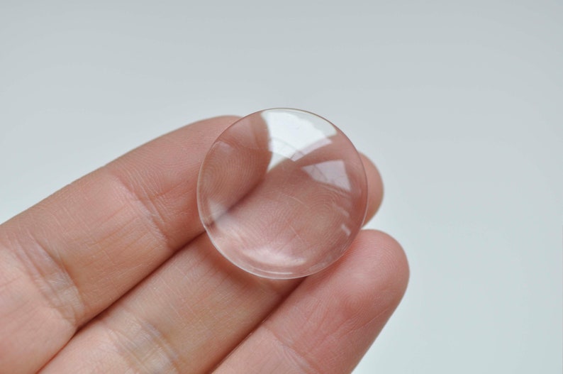 Crystal Glass Flat Back Low Round Cabochon Cabs 4mm/6mm/8mm/10mm/12mm/14mm/15mm/16mm/18mm/20mm/25mm/30mm/40mm/50mm/58mm/60mm zdjęcie 3