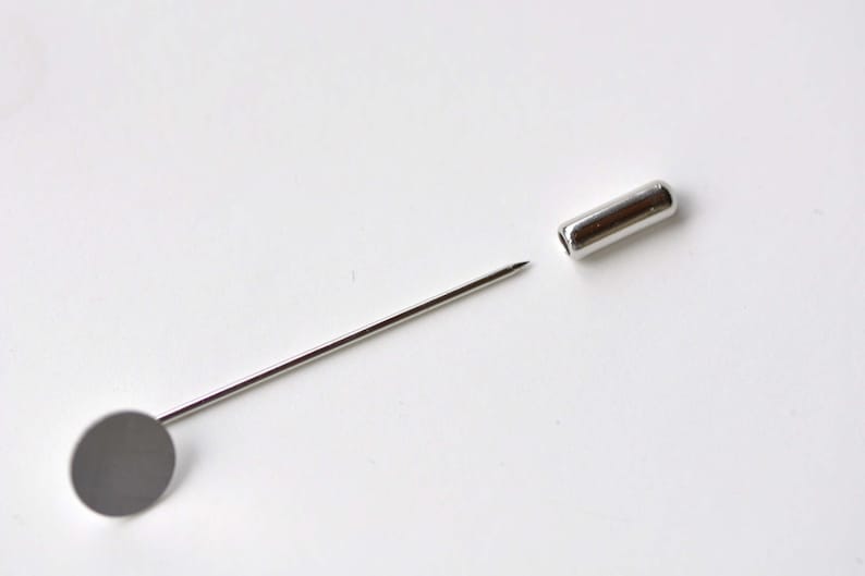 Stick Pin Lapel Pin Clutch Platinum Broach Blanks 10x45mm With Etsy