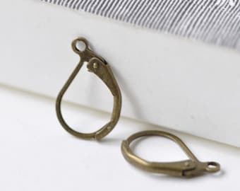 10pcs Brass Earring Setting Bezel Bronze Nickel Free 10-20mm