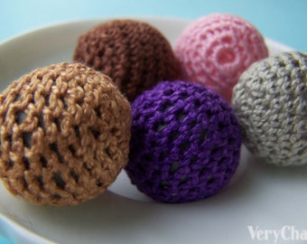 10 pcs of Hand Woven Yarn Glass Balls Assorted Color 21mm A3507