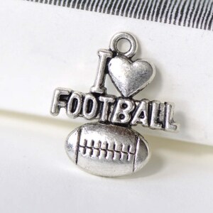 10 pcs of Antique Silver Football Charms 18x20mm A6244