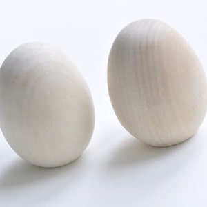 4 Stück Unlackierte Ei Rohlinge DIY Holz Handwerk Party Liefern 35x46mm/40x60mm