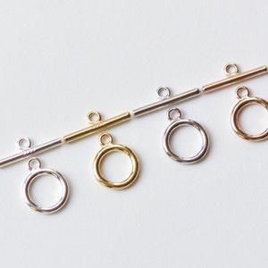 2 Sets 925 Sterling Silver Toggle Clasps  Silver/Platinum/Gold/Rose Gold