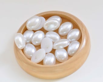 Hars parel kleur ovale camee cabochons 6 x 8 mm/8 x 10 mm/10 x 14 mm/12 x 16 mm/13 x 18 mm/18 x 25 mm