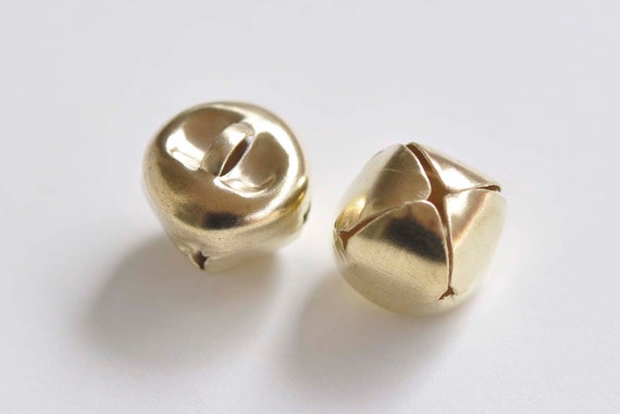 Gold Cross Jingle Bell Dangle Charm Pendant Jewelry Making DIY Pet Bell 10-30mm 