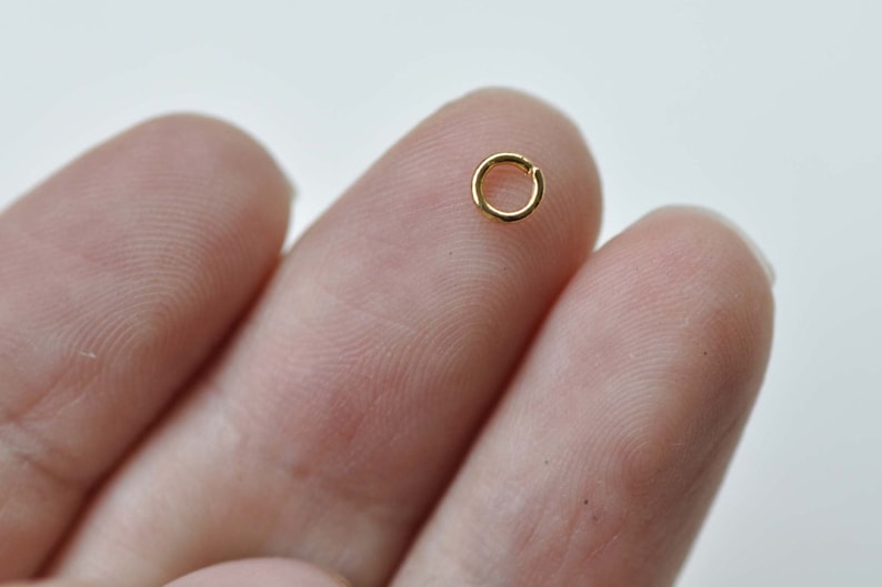 100 Pcs Anti Tarnish 24K Gold Plated Brass Jump Rings 4mm Etsy