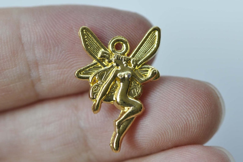 20 Pcs Gold Tone Small Fairy Charms Size 15x21mm A8799 - Etsy
