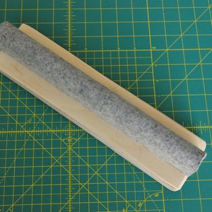13 100% Wool Pressing Bar Clapper 13 long x 3.25 wide x 0.75 high base and 2 high wool bar image 2