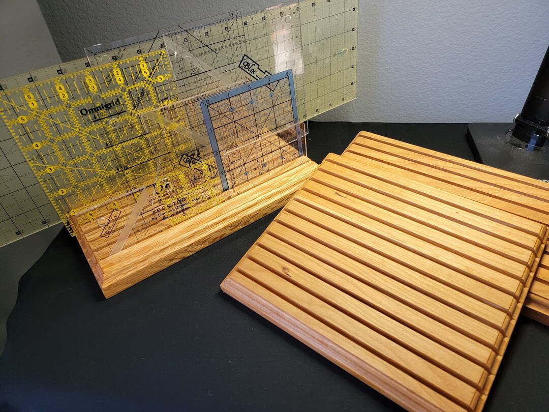 Table Top 9-11 Hardwood Ruler/template Racks for STANDARD Rulers - Etsy