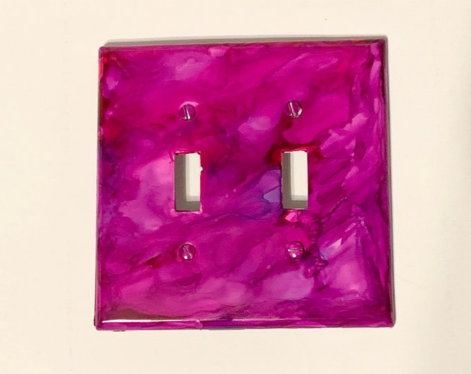Double Switchplate Light Switch Cover Hot Pink Decor Etsy