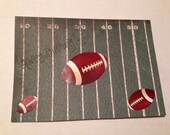 Birthday card, handmade card, football card, happy birthday, boy birthday, man birthday, football fan, card with envelope, blank card