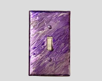 Single Light Switch Cover, Switchplate, Purple Home Decor, Girl Bedroom Decor, Unique Switchplate, Apartment Decor, Home Decorating