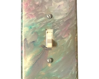 Single Switchplate, Light Switch Cover, Girls Bedroom Decor, Pastel Home Decor