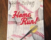 Birthday card, boy birthday card, man birthday card, handmade card, baseball card, blank card, card with envelope, happy birthday