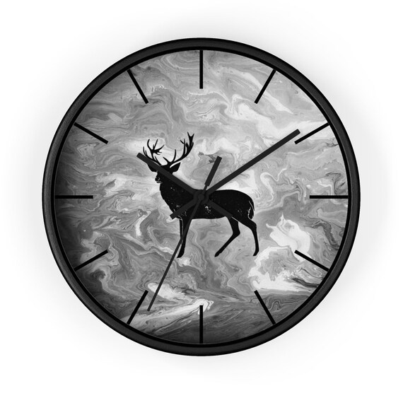 Wall Clock Man Cave Decor Hunting Decor Deer Decor