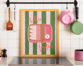 Better Together Sardines Print | Trendy Kitchen Wall Art (Digital Download)