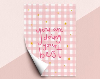 Motivational Wall Art | You Are Doing Your Best, Trendy Decor (Digital Download)