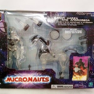 Micronauts Retro Series Baron Karza and Andromeda Palisades Toys 2002