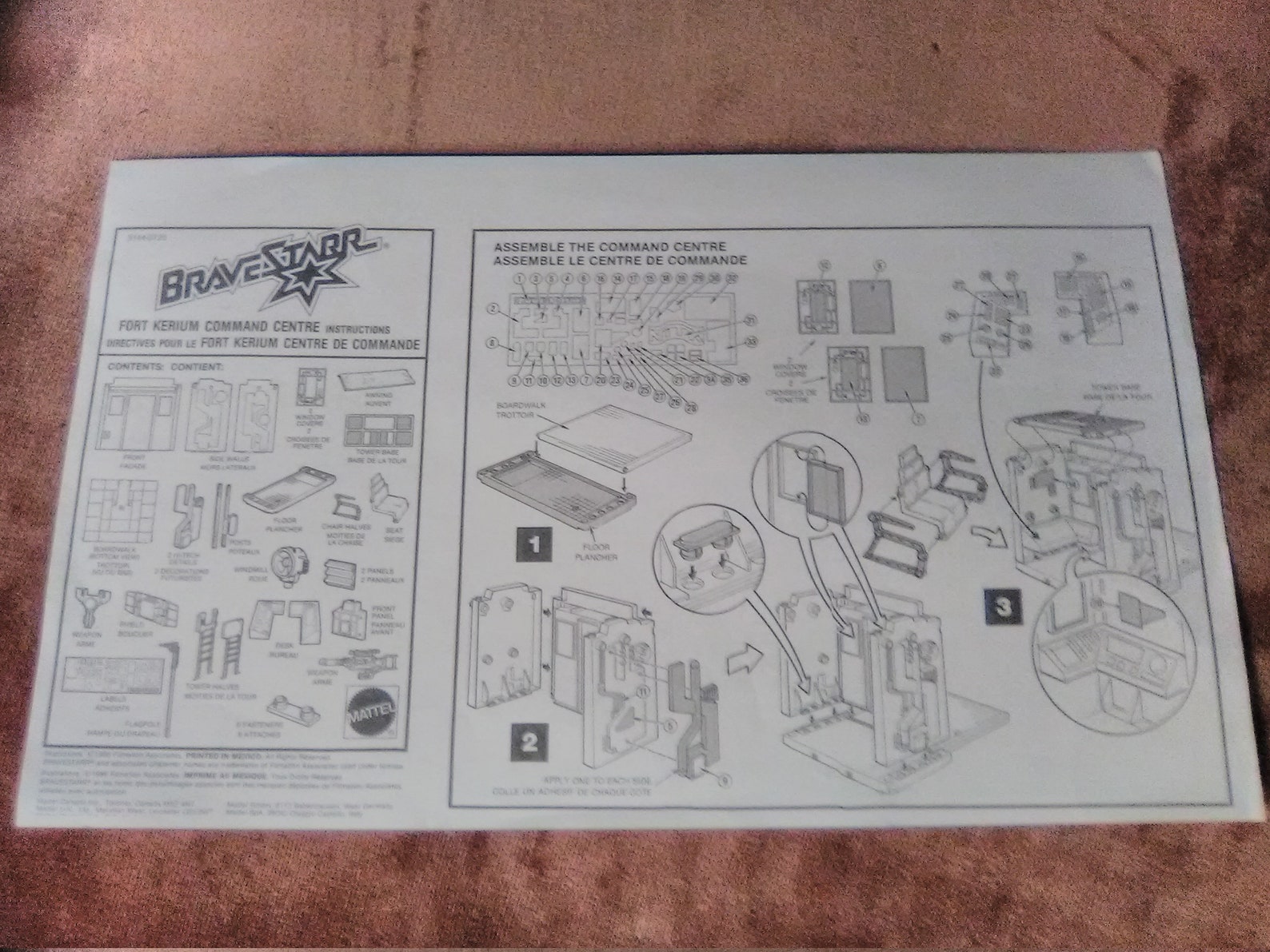 Vintage Bravestarr Cartoon and Fort Kerium Playset Instruction Etsy