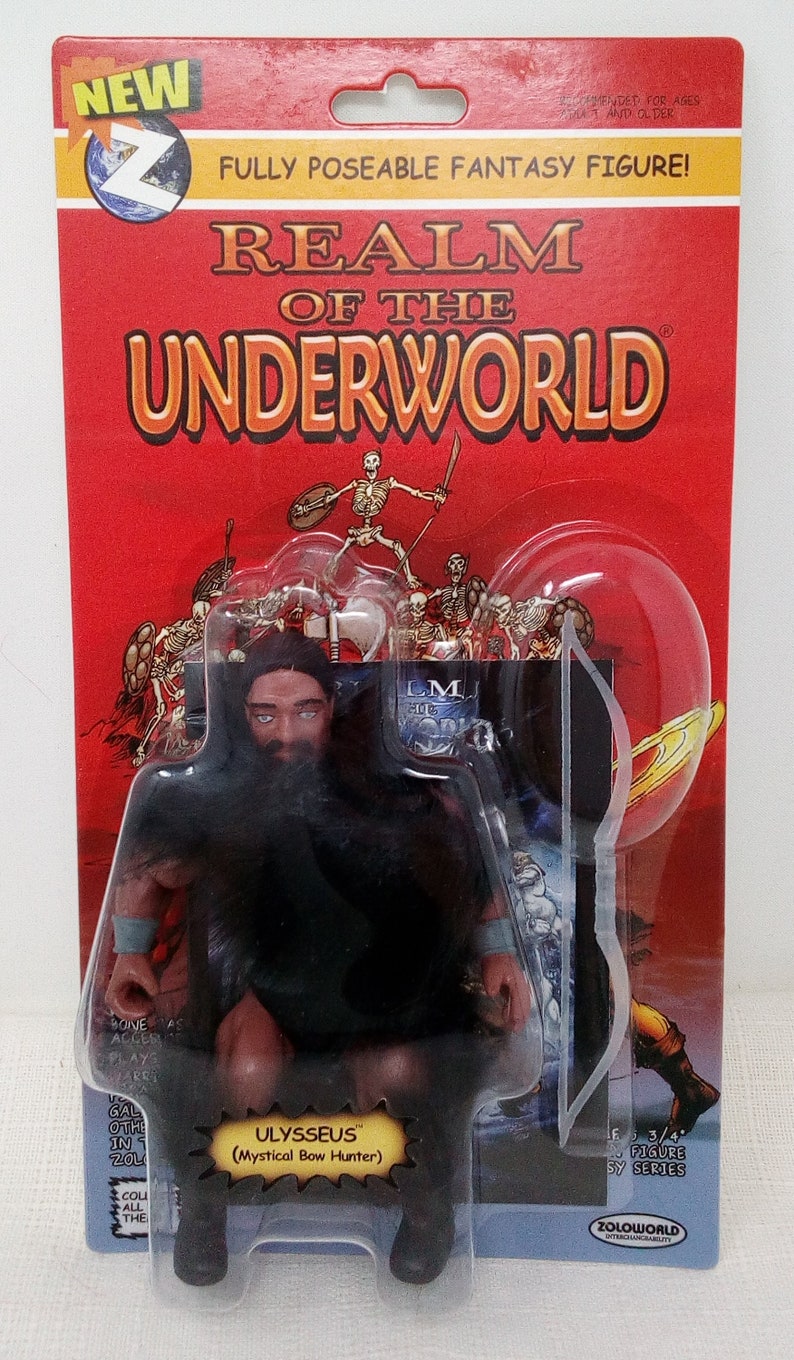 Zoloworld Realms of the Underworld Ulyssius Bow Hunter Rotu Carded Action Figure MOTU KO