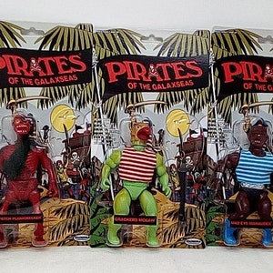 Pirates des Galaxseas Zoloworld Crackers McCaw Shreds Mad Eye Marauder, lot de figurines articulées MOTU KO