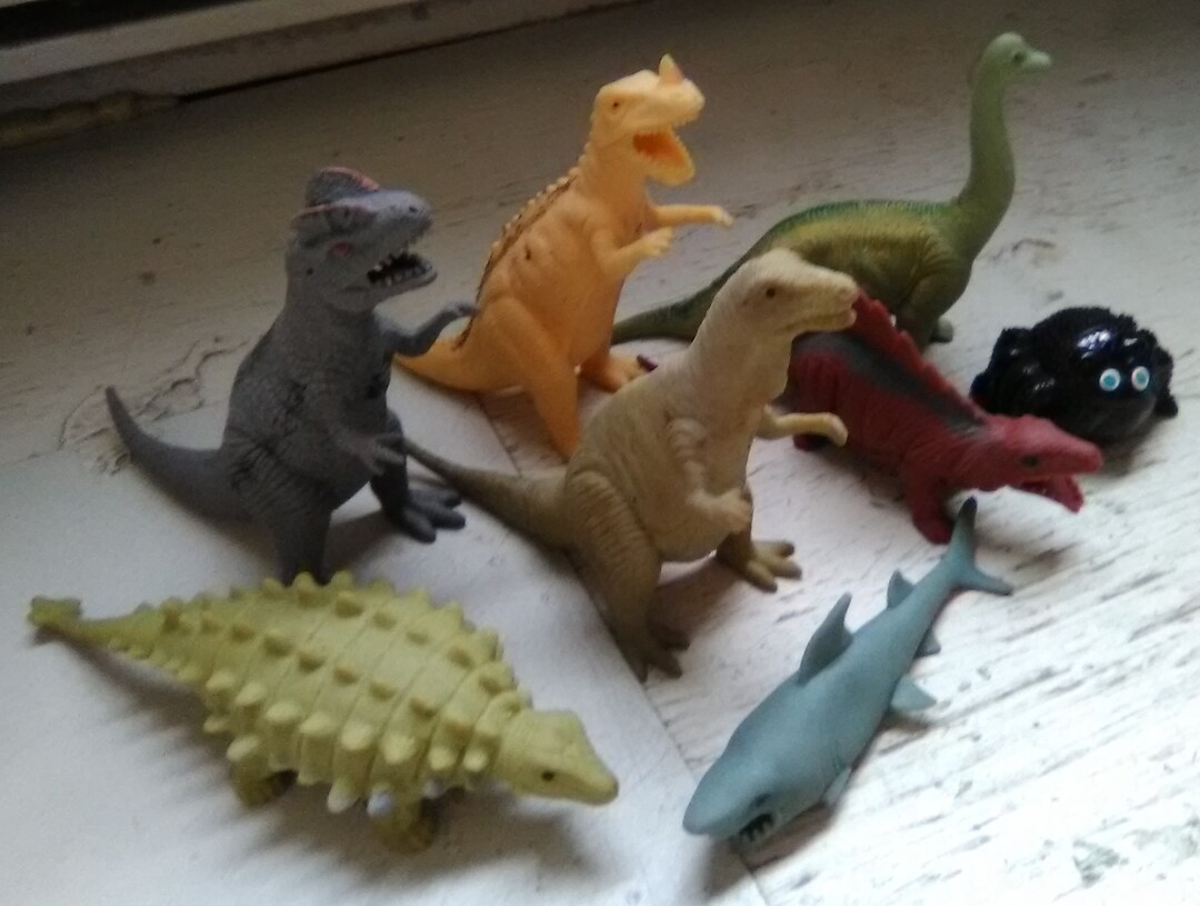 Jiggly Rubber Dinosaur Beast Lot Vintage Toys - Etsy
