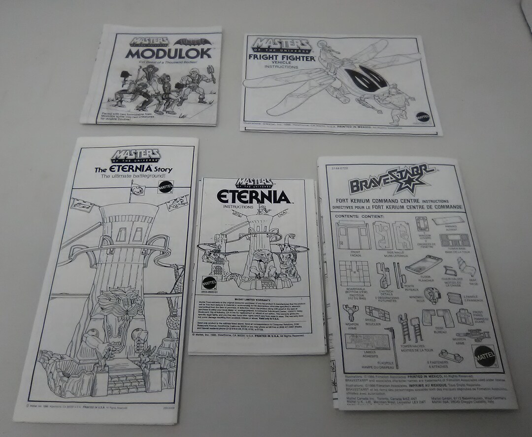 Eternia Modulock Fright Flight and Fort Kerium Instruction Etsy