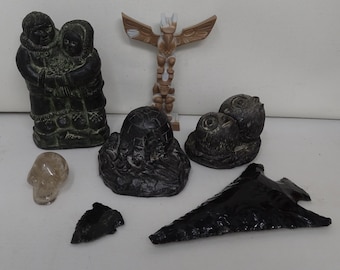Eskimo Statues and Curio Lot