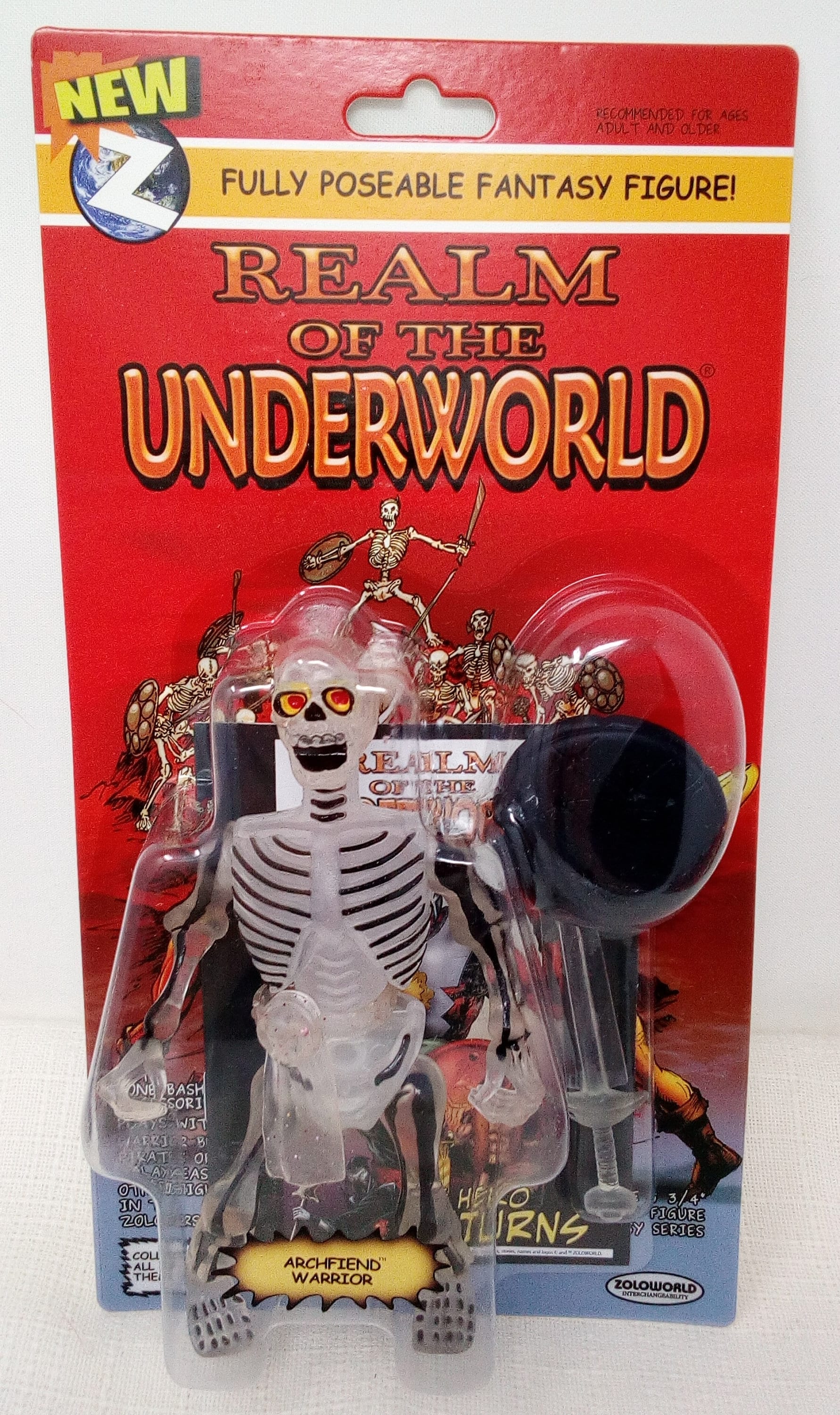 Realms of the Underworld Series White Archfiend Skeleton Minion Carded  Action Figure MOTU Kos 