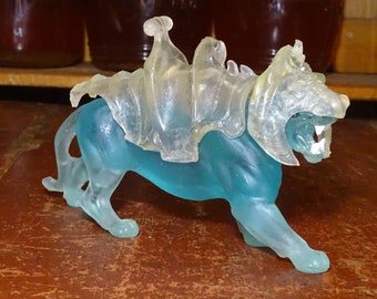 Translucent Blue Ice Battle Cat MOTU KO Thundercats Knock Off Vintage 80s Bootleg Toys Action Figures 1980s Action Figures