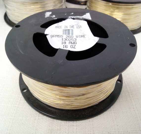 Artistic Yellow Brass Round Wire Artisan Jewelry Crafting Wire 18 and 22  Gauge Thick 