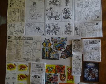 Masters Of The Universe Super Manual Lot Matell Godzilla Rodan Jumbo Machinder Eternia Modulock Fright Flight Fort Kerium instrukcje Arkusze