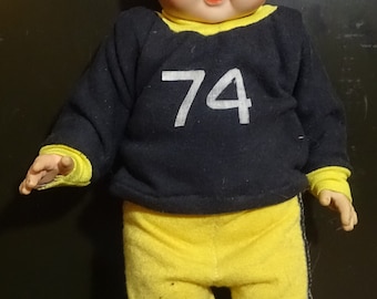 Vintage Football Kid Doll Custom leather shoes Star