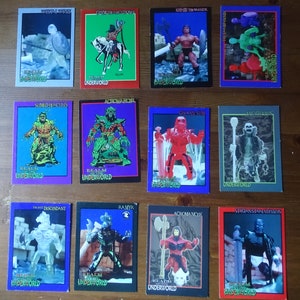 Lote de cartas de Realms of the Underworld Zoloworld Tarjetas de figuras de acción ROTU MOTU KO