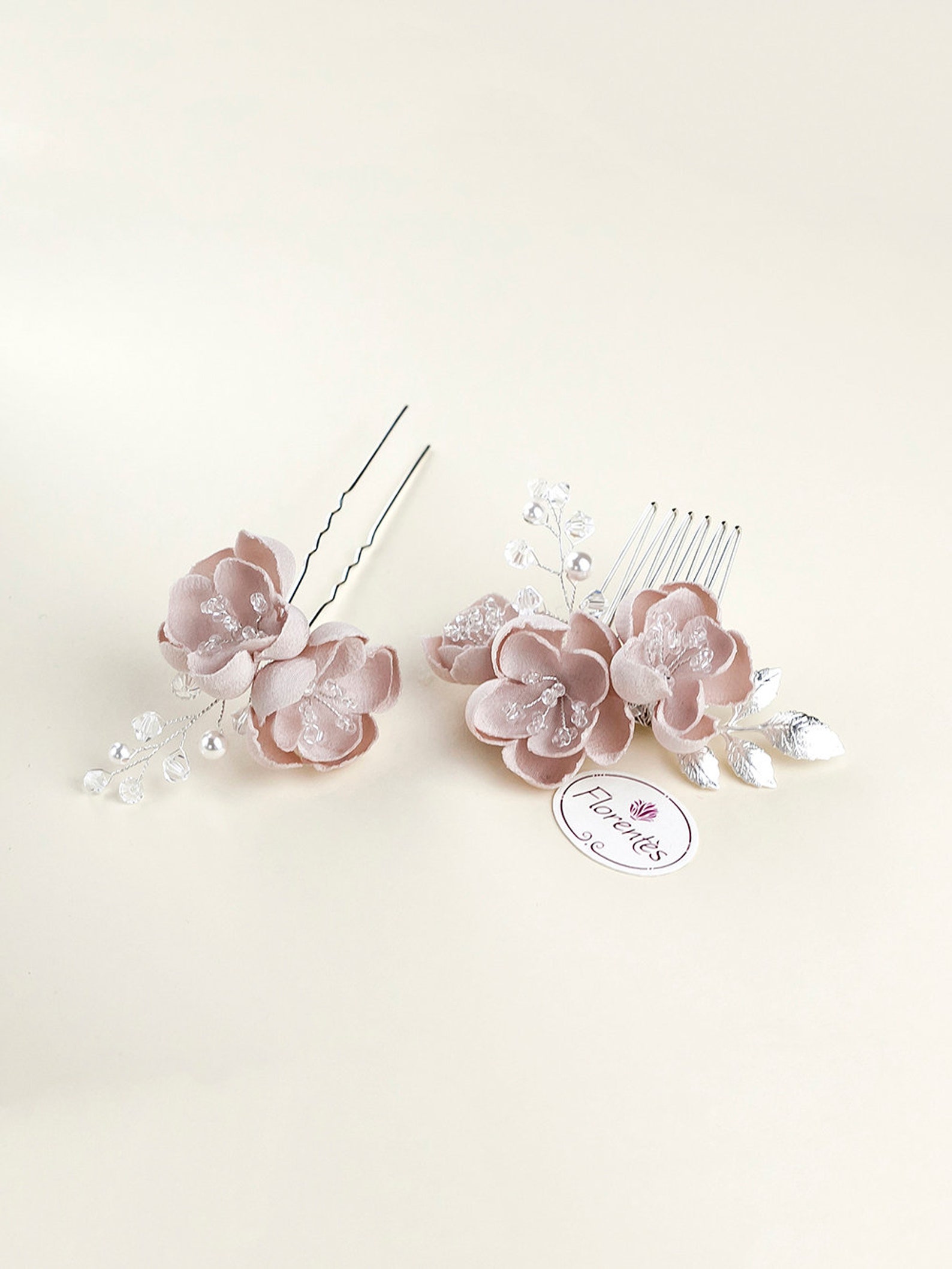 Natural Silk Flower Hair Pins Cherry Blossom Bridal Hairpins Etsy