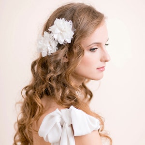 Wedding Hair Piece Vintage Lace Wedding Hair Flower Clip Set of 2 Bridal Hair Piece Bohemian Wedding image 1