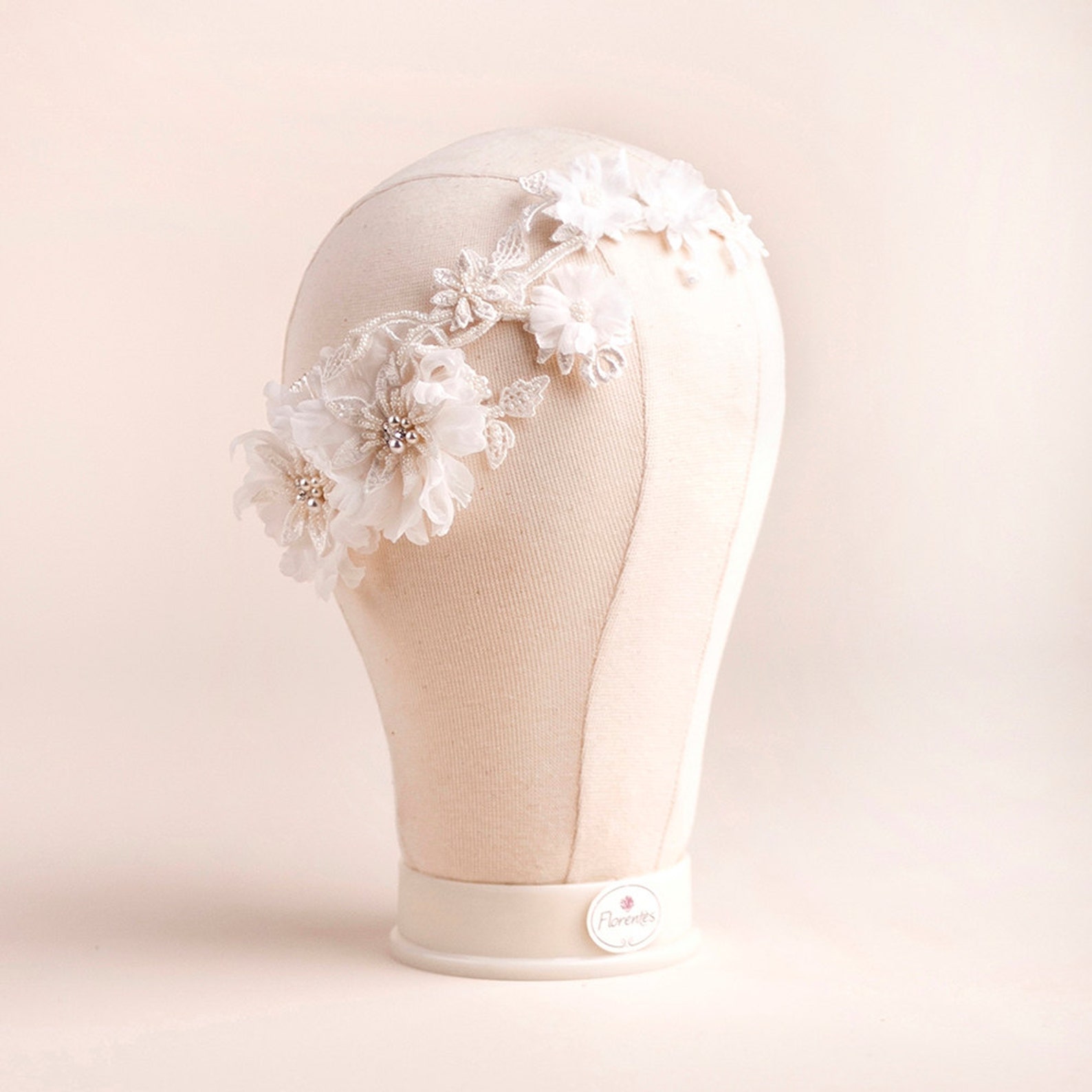 bridal floral headpiece