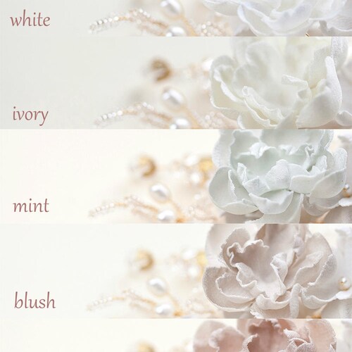 Crystal Hair Vine with Iris Flowers and Rhinestone - Bridal Headpiece - Wedding Headband - Blush shops Pink Accessory