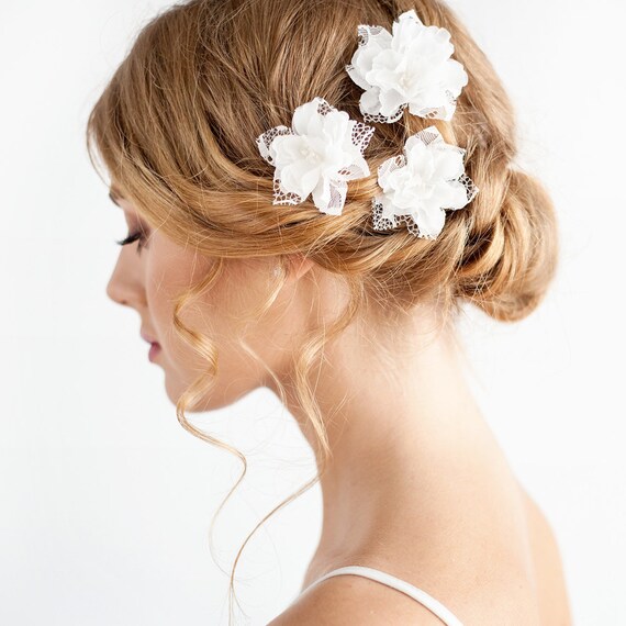 Bridal hair top pieces lace