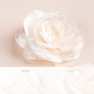 Bridal Hair Flower Rose Wedding Hair Flower Flower Hair Clip Wedding Clip White, Ivory Bridal Hair Accessories image 1