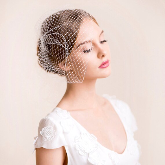 Bridal Birdcage Veil Wedding Birdcage Veil Of Russian Etsy