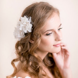 Wedding Hair Piece Vintage Lace Wedding Hair Flower Clip Set of 2 Bridal Hair Piece Bohemian Wedding image 3