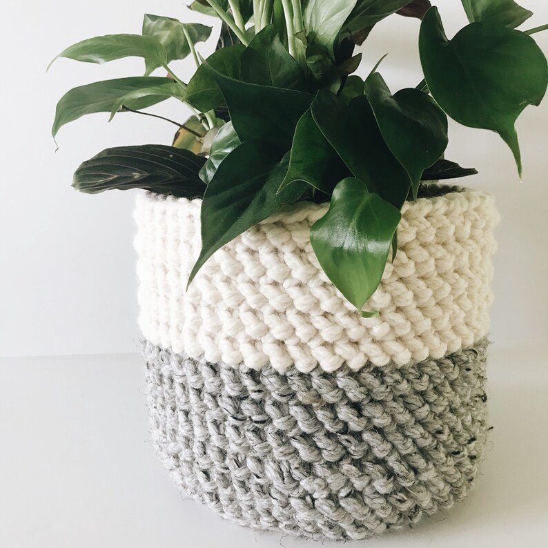 Large Planter Basket The Colorblock Collection Large 8 diameter