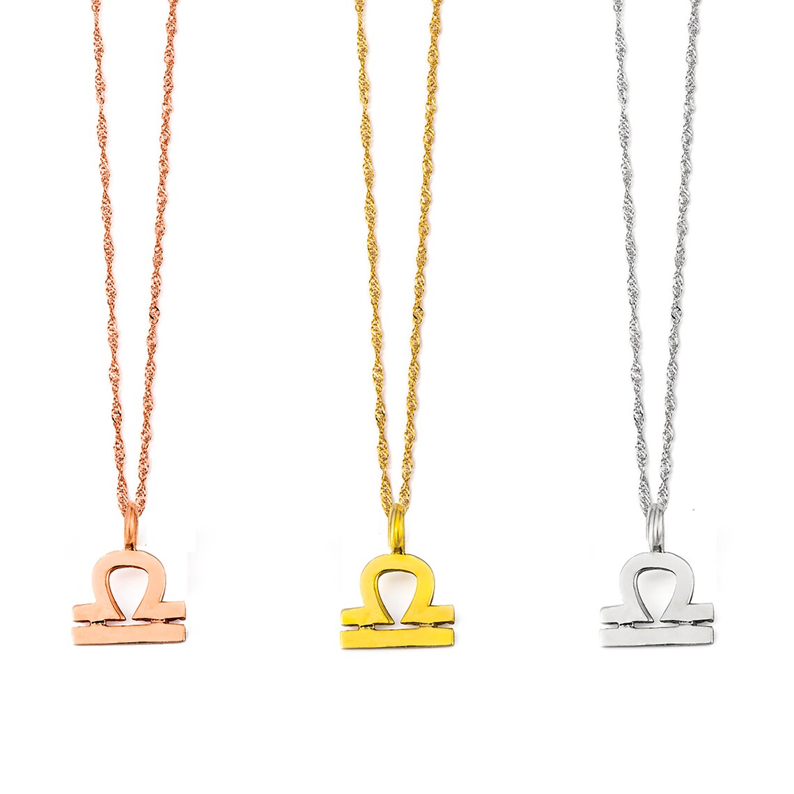 14K Gold Zodiac Necklace Zodiac Sign Pendant Necklace Etsy