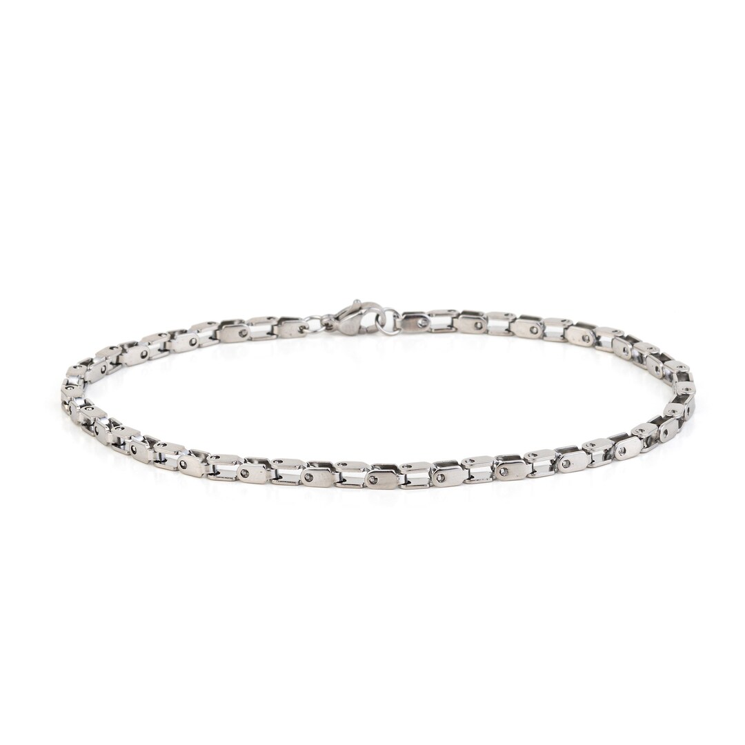 Box Chain Bracelet for Men, Stainless Steel Bracelet, Chain Bracelet ...