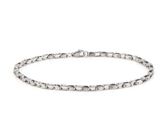 Box Chain Bracelet for Men, Stainless Steel Bracelet, Chain Bracelet Men, Chain Link Bracelet, Men Bracelet, Gift for Husband, Easter Gifts