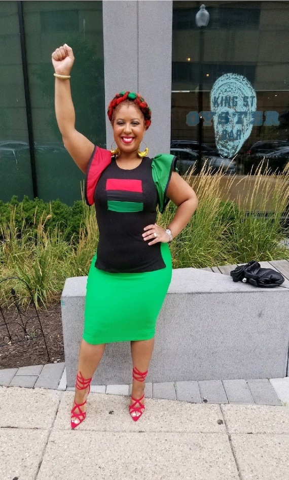 JUNETEENTH T SHIRT! Flag Pan- African red, black and green!