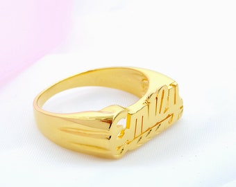 mens ring designs in gold with name